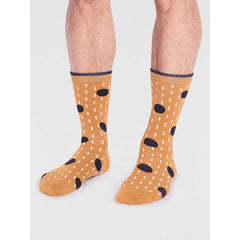 Leroy Bamboo Spot Socks - Mustard Yellow