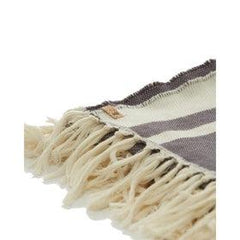 Organic Cotton Breeze Stripe Woven Towel - Periscope Grey/Elm White