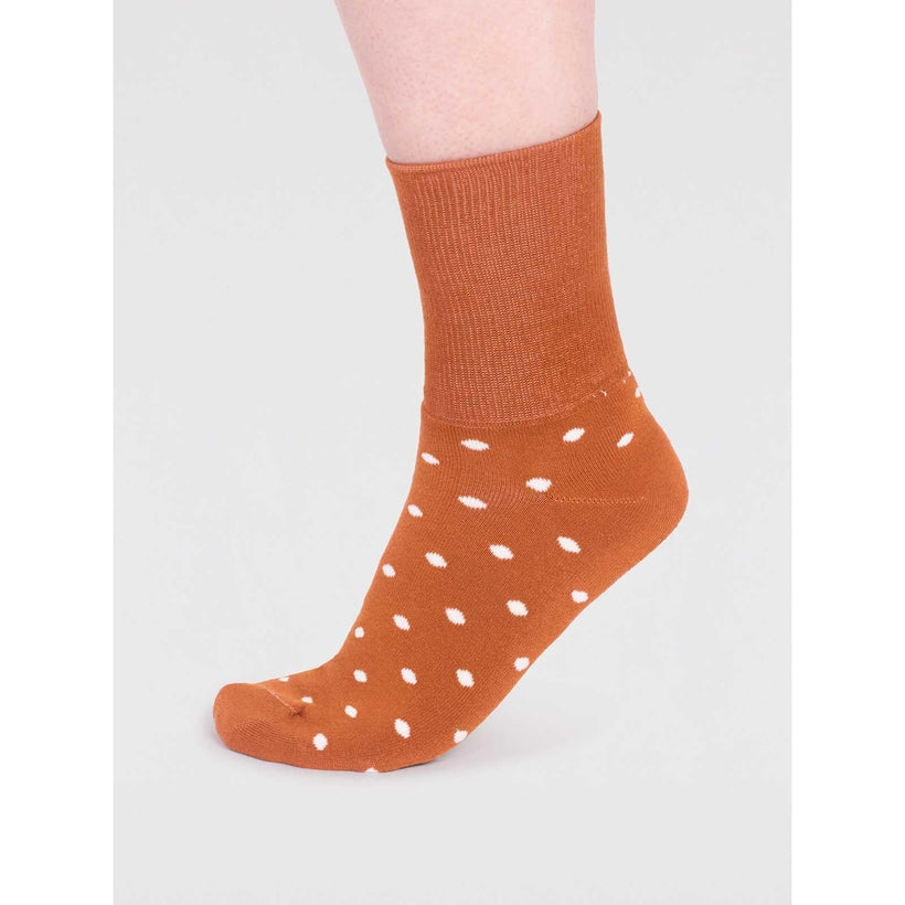 Amara GOTS Organic Cotton Spot Walker Socks - Harvest Orange