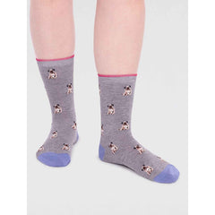 Kenna Bamboo Dog Socks - Grey Marle