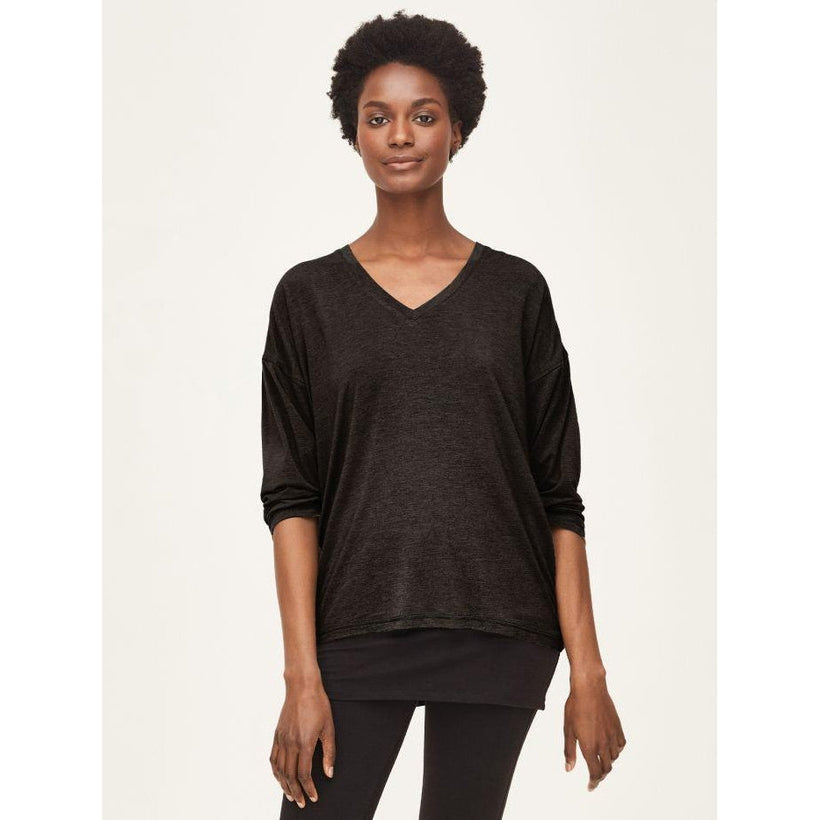 Naturally Soft Long Sleeve Seacell™ Top - Black